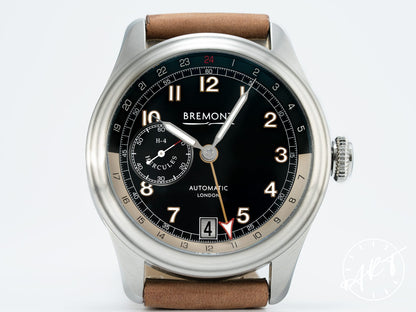 Bremont Hercules GMT Black Dial SS Auto Ltd Ed Pilot Watch H-4/SS w/ B&P