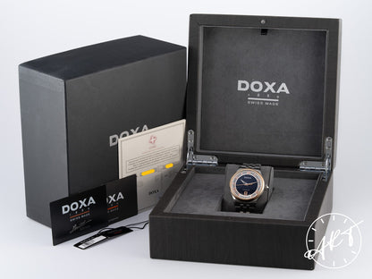 NEW DOXA GrandeMetre Blue Planet Aventurine Dial 18K RG & SS 800 Pcs Ltd Watch D198RBB BP