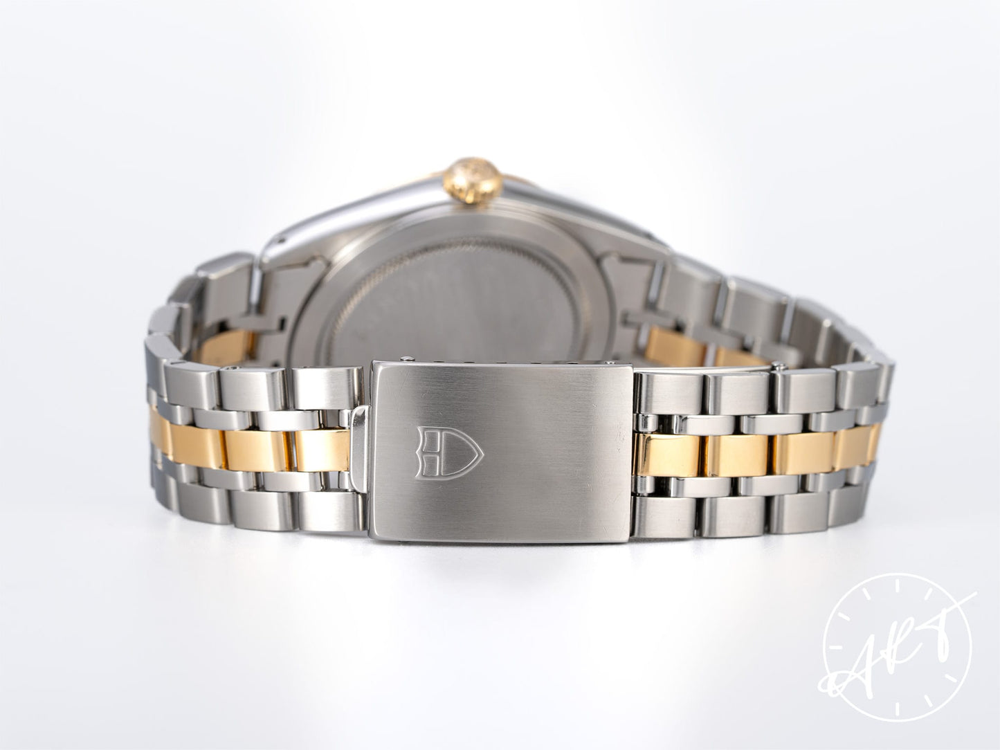 Tudor Prince Day-Date Silver Logo Dial 18K Gold & SS 50th Anniv Watch 76213 w/ Paper