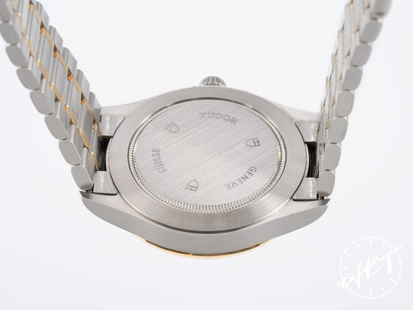 Tudor Style 41 Black Diamond Dial Two-Tone 18K Gold & SS Auto Watch 12703