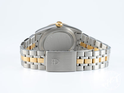 Tudor Prince Day-Date White Roman Dial 18K Gold & SS Watch 76213