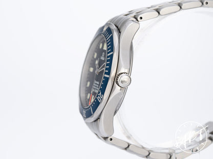 Omega Seamaster 300 Blue Wave Dial “James Bond” SS Diver Watch 2531.80.00 BP