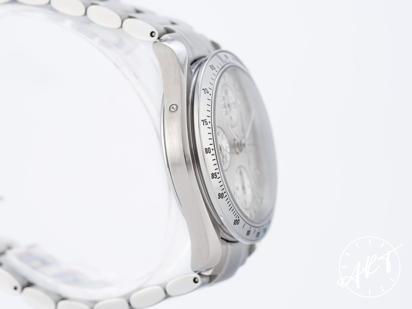 Omega Speedmaster Triple Date Chrono Silver Dial SS Watch 3523.30.00 w/ Papers