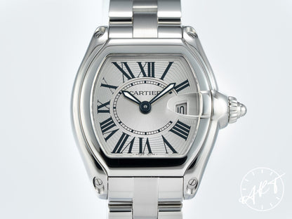 Cartier Roadster Silver Roman Dial SS Quartz Ladies Watch 2675 w/ Box
