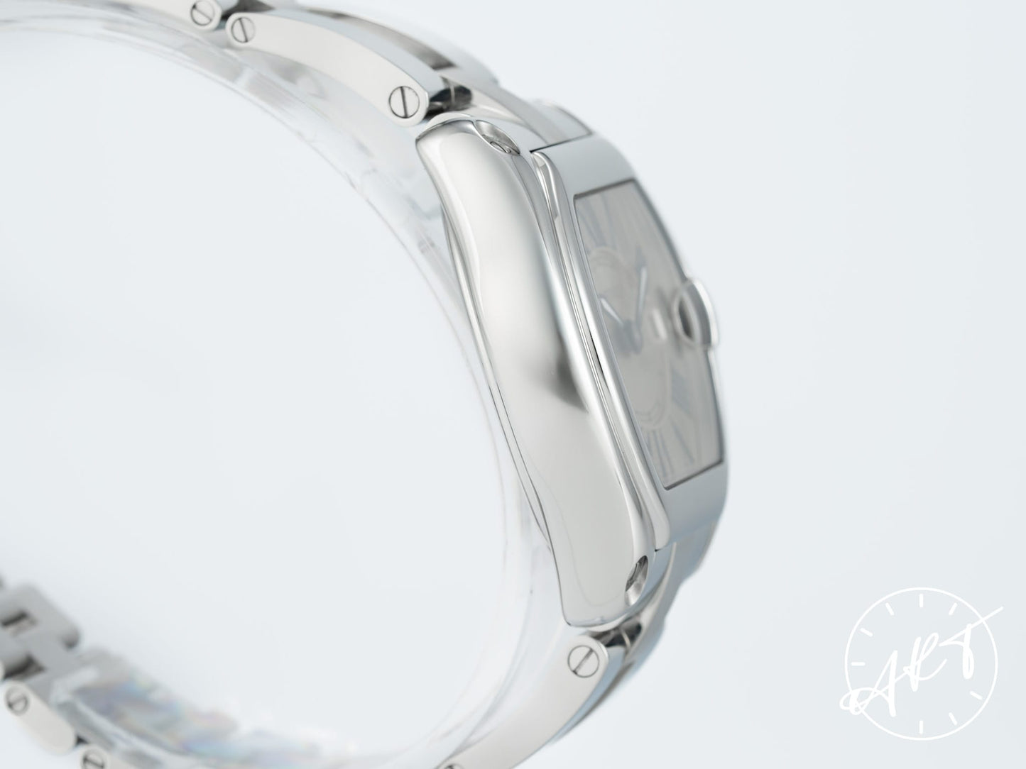 Cartier Roadster Silver Roman Dial SS Quartz Ladies Watch 2675 w/ Box