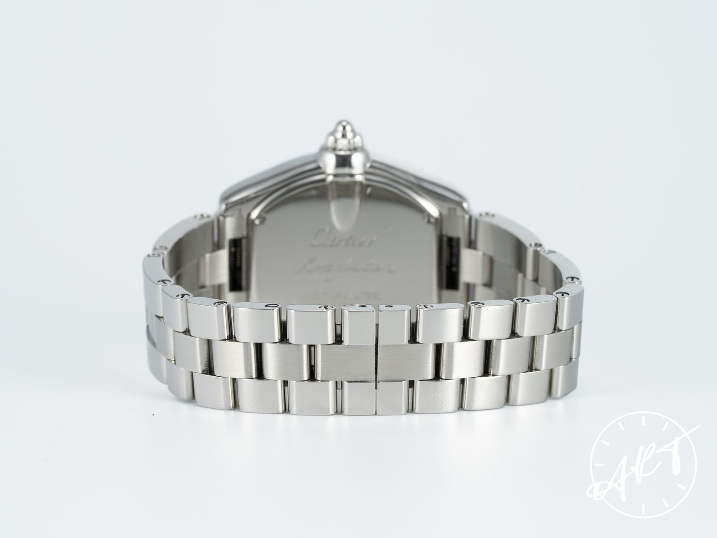 Cartier Roadster Silver Roman Dial SS Quartz Ladies Watch 2675 w/ Box
