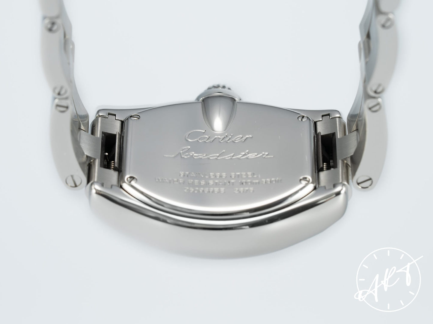Cartier Roadster Silver Roman Dial SS Quartz Ladies Watch 2675 w/ Box