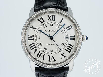 Cartier Ronde Solo Silver Dial Stainless Steel Automatic Watch W6701010 w/ Box