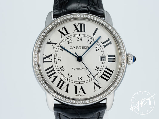 Cartier Ronde Solo Silver Dial Stainless Steel Automatic Watch W6701010 w/ Box