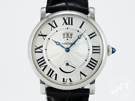 Cartier Rotonde de Cartier Calendar Silver Dial SS Manual Watch W1556369 w/ Box