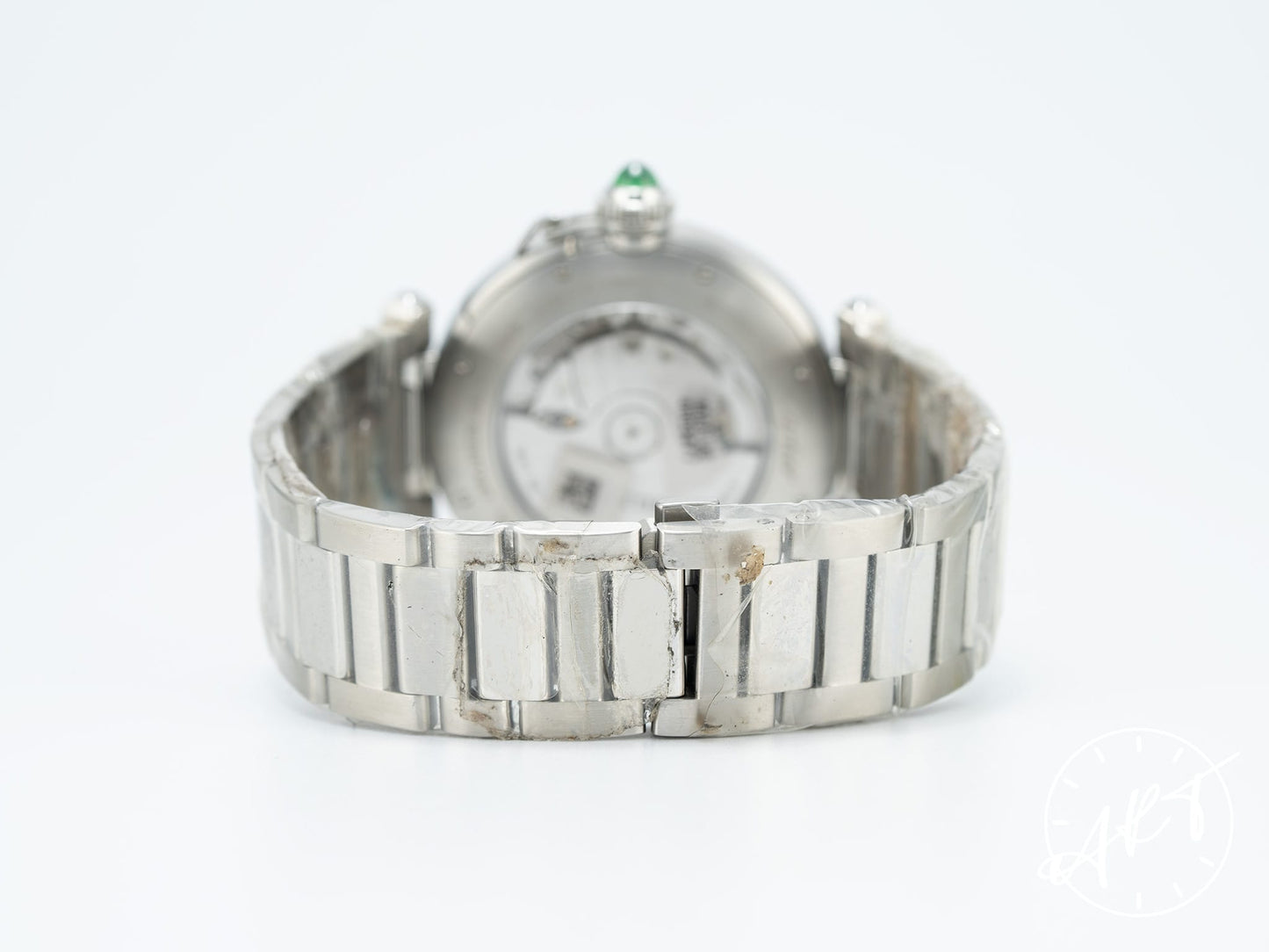 NEW Cartier Pasha Smoky Green Dial SS Auto Middle East Ltd Watch WSPA0022 w/ B&P