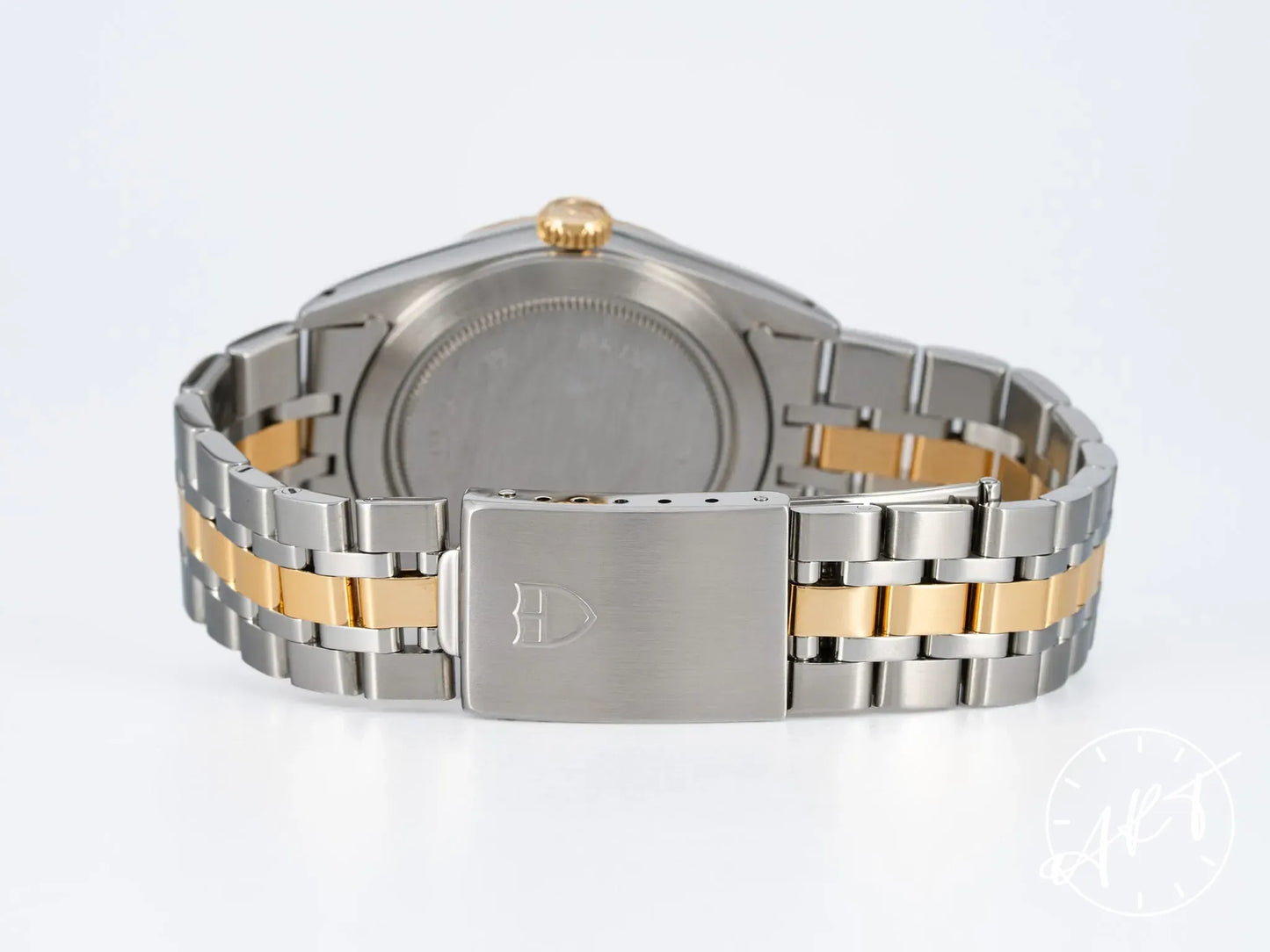 Tudor Prince Day-Date Fluted Bezel Gold Dial Silver SS Auto Watch 76213 w/ B&P