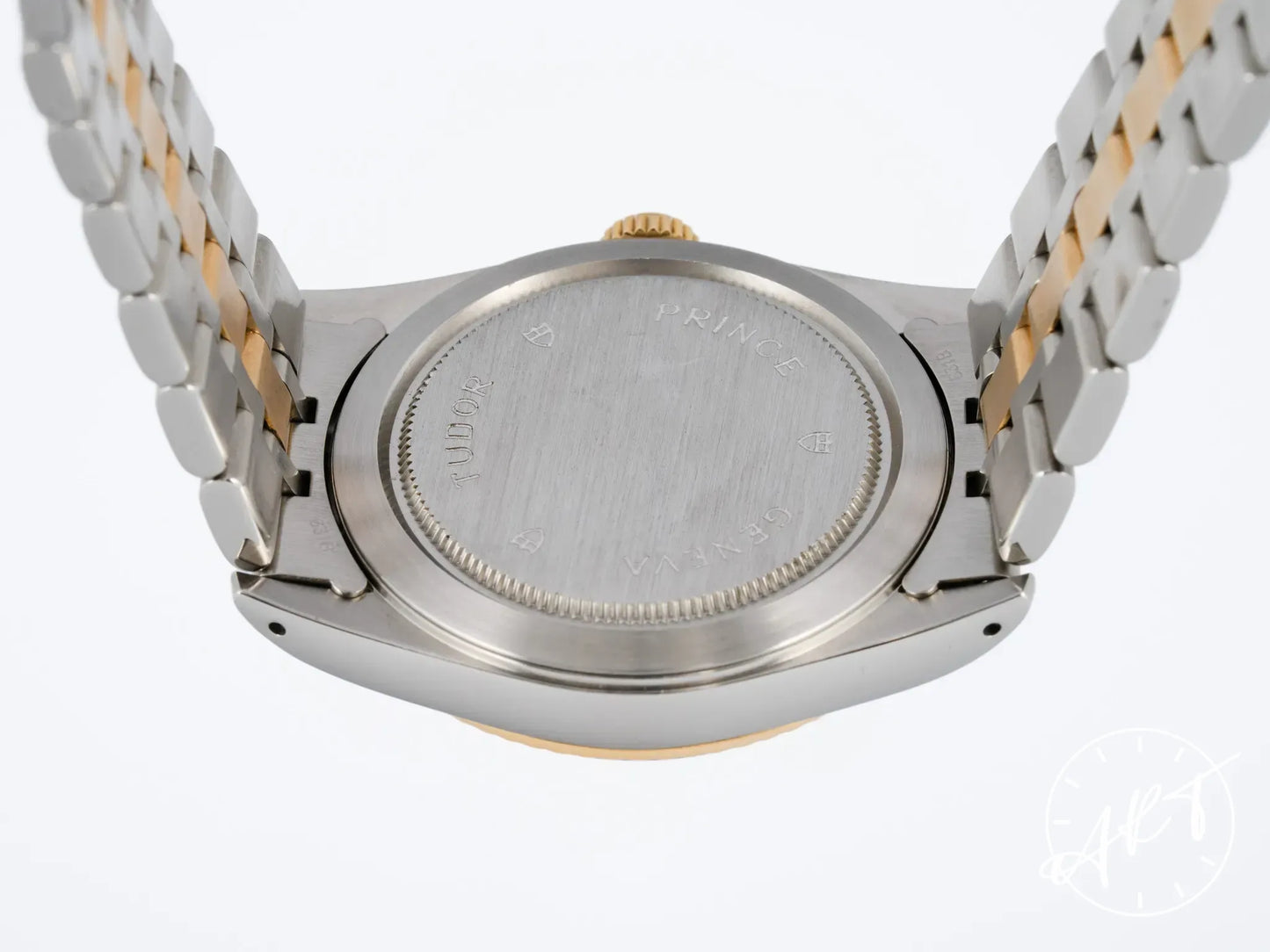 Tudor Prince Day-Date Fluted Bezel Gold Dial Silver SS Auto Watch 76213 w/ B&P