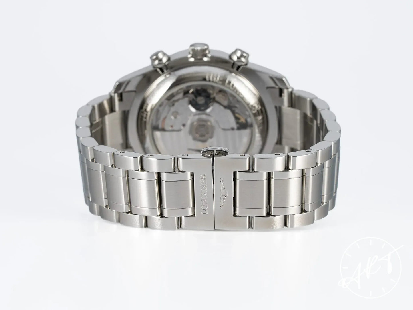 Longines Master Collection Chrono Moonphase Silver Dial SS Auto Watch w/ B&P