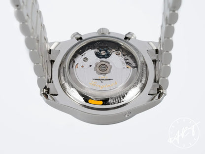 Longines Master Collection Chrono Moonphase Silver Dial SS Auto Watch w/ B&P