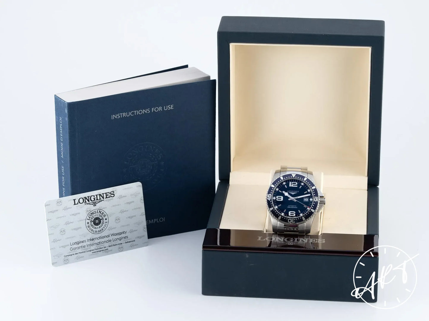 Longines HydroConquest 41 Blue Dial SS Automatic Diver Watch B&P
