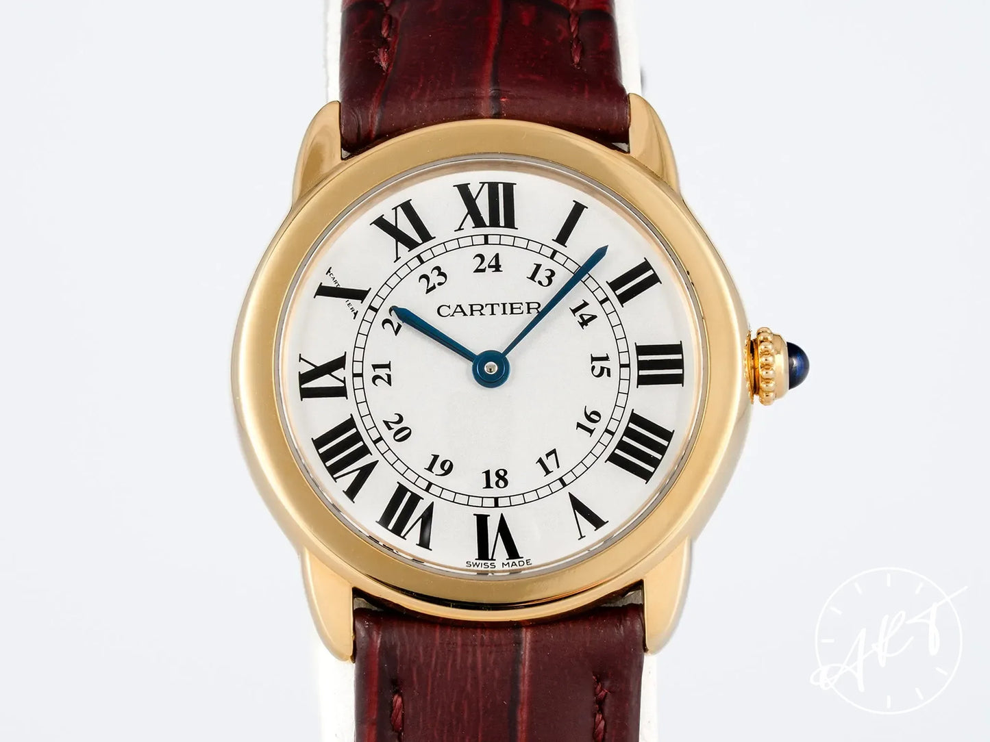 Cartier Ronde Solo de Cartier White Dial Yellow Gold Quartz Watch W6700355 w/ BP