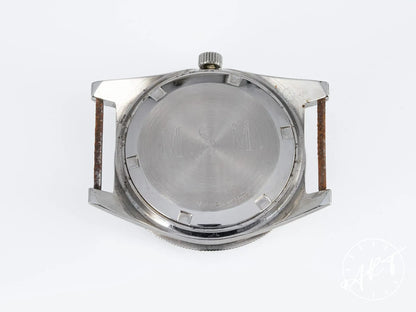 Vintage Wittnauer Skin Diver 4000 Black Dial Stainless Steel Automatic Watch