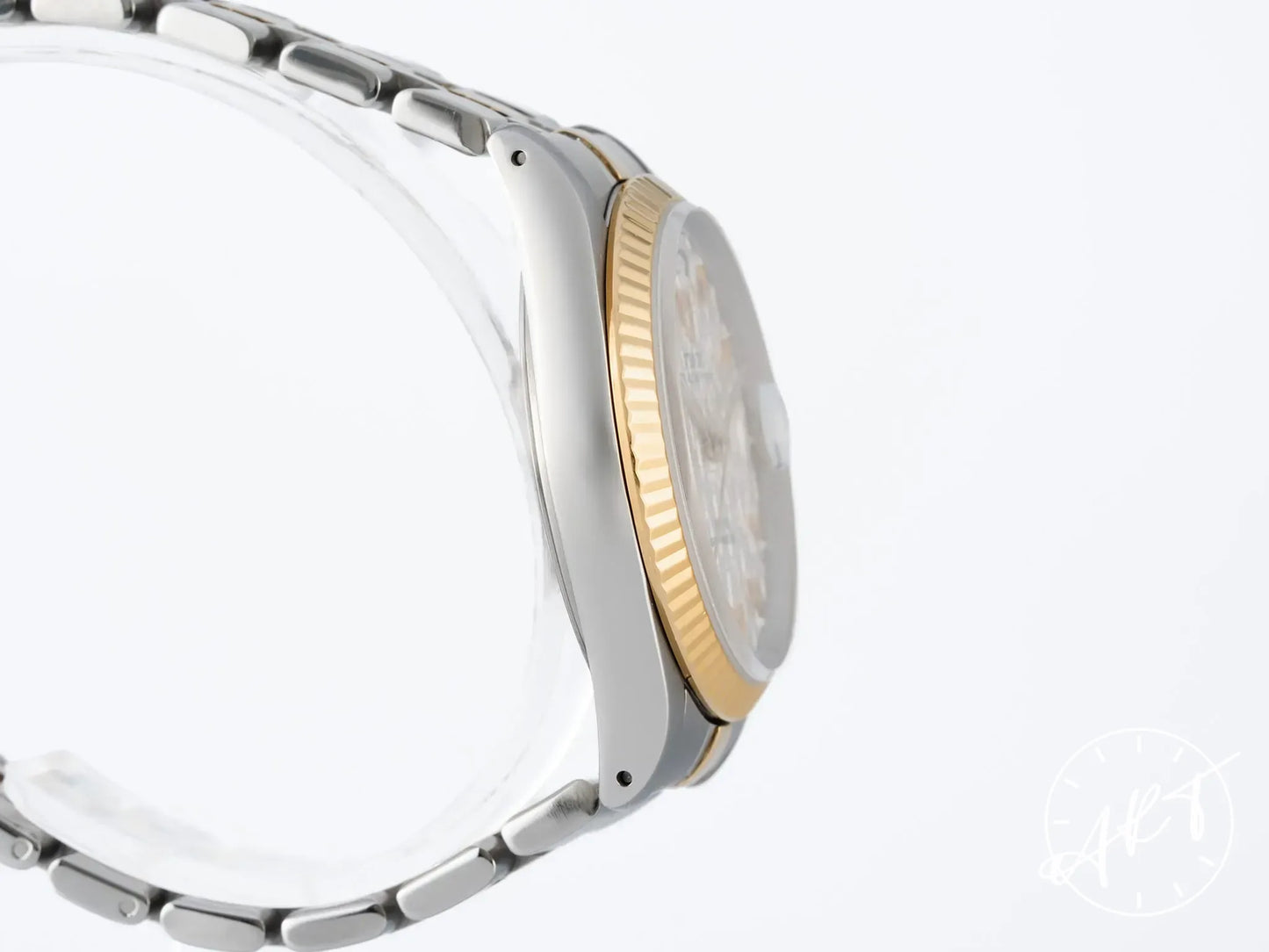 Tudor Prince Day-Date Silver Linen Dial Yellow Gold & SS Auto Watch 76213 w/ Manual