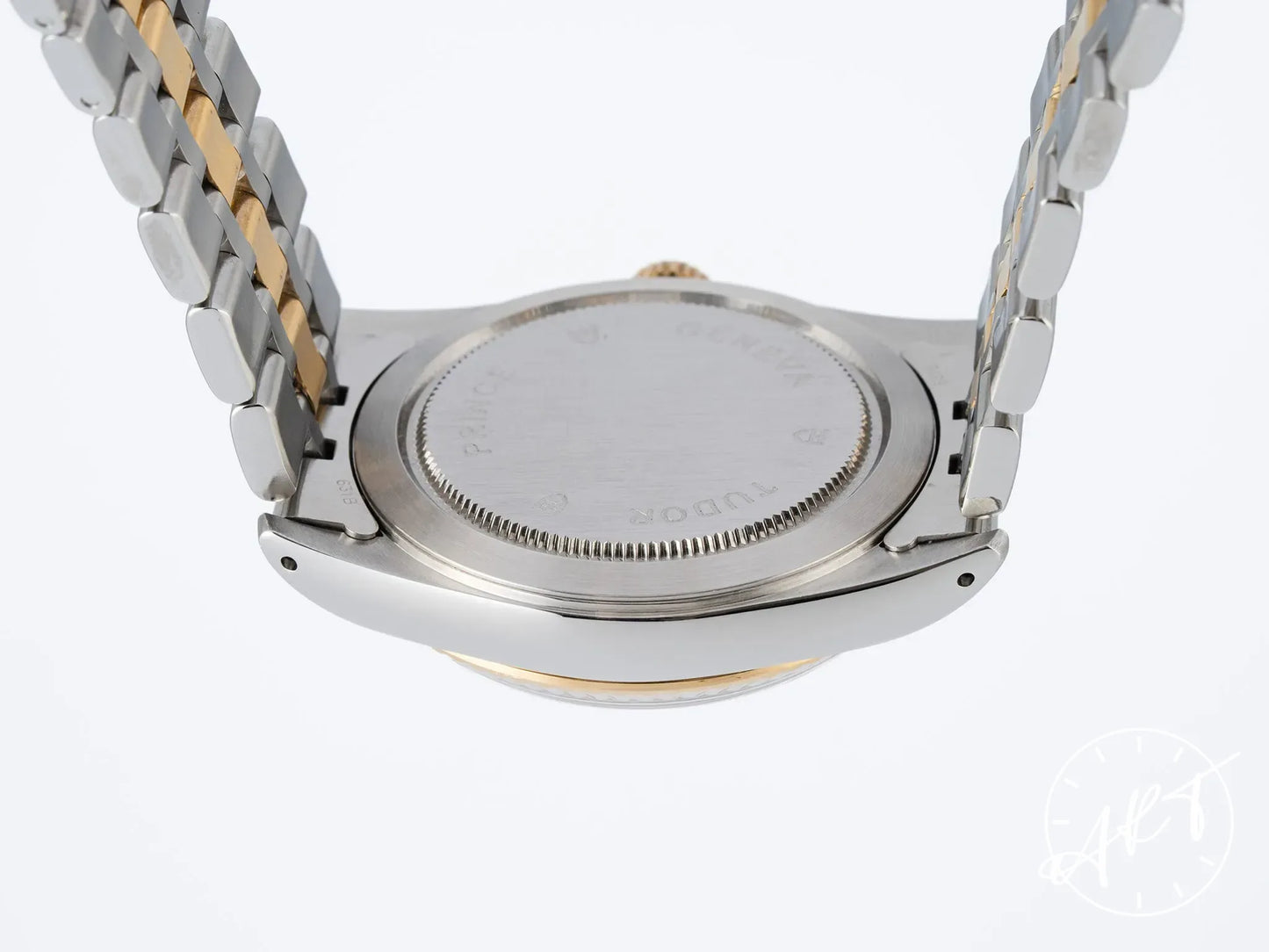 Tudor Prince Day-Date Silver Linen Dial Yellow Gold & SS Auto Watch 76213 w/ Manual
