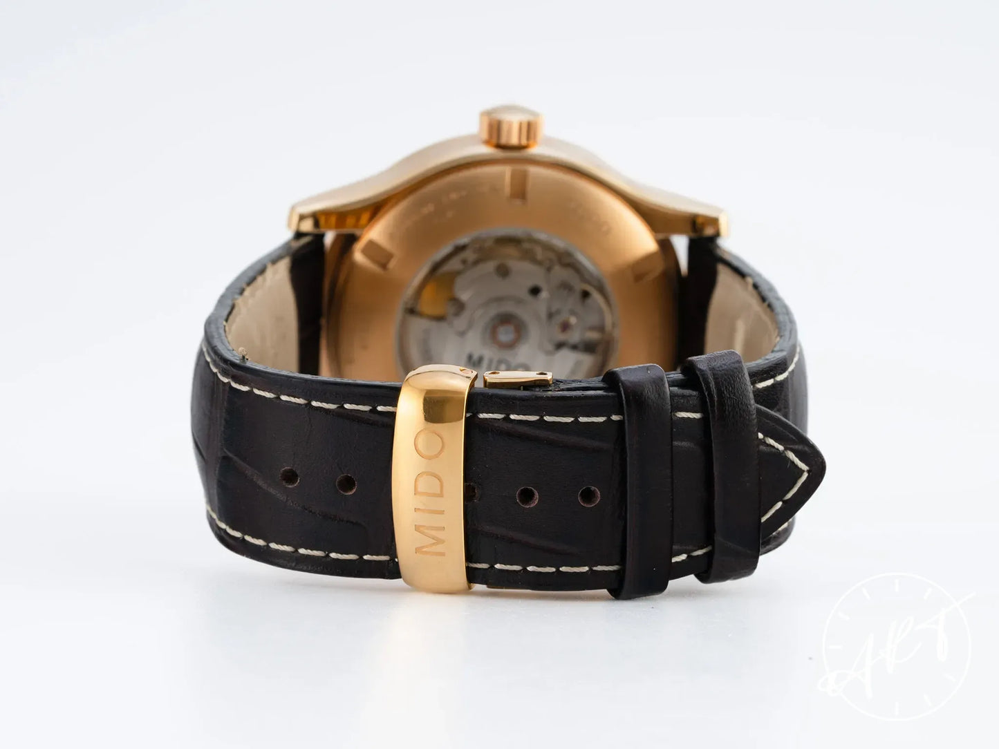 Mido Multifort Silver Dial Rose Gold-Coated Stainless Steel Automatic Watch w/ Box