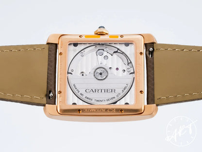 Cartier Tank MC Grey Dial 18K Rose Gold Automatic Watch WGTA0014 in FULL SET