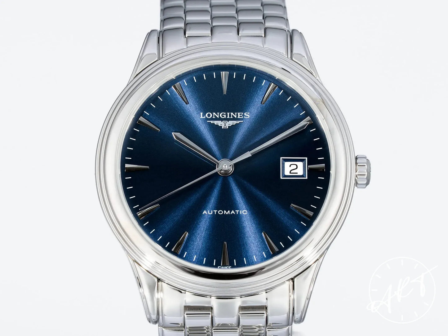 NEW Longines Flagship Blue Dial Stainless Steel Automatic Watch in FULL SET