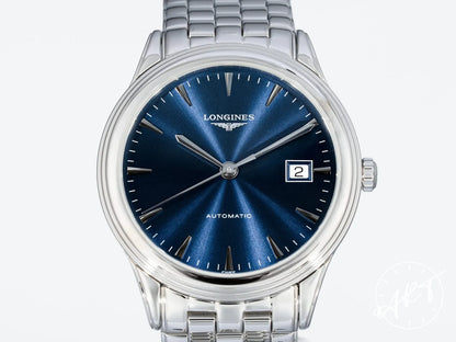 NEW Longines Flagship Blue Dial Stainless Steel Automatic Watch in FULL SET