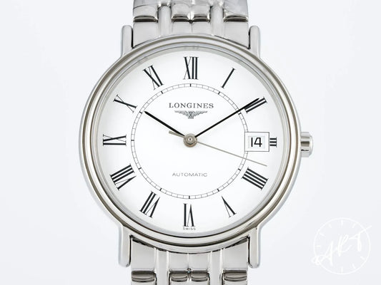 NEW Longines Presence White Dial Stainless Steel Automatic Watch in FULL SET