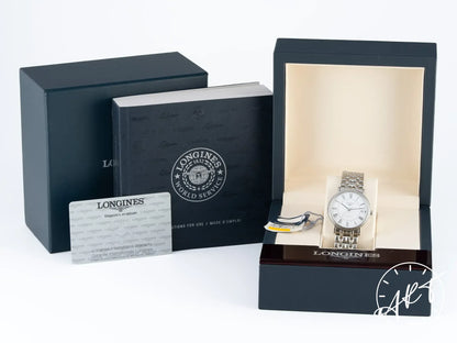 NEW Longines Presence White Dial Stainless Steel Automatic Watch in FULL SET