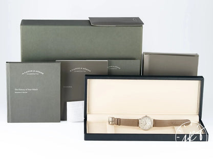 A. Lange & Söhne Saxonia Thin MOP Dial 18K WG Manual Watch 878.029 w/ B&P