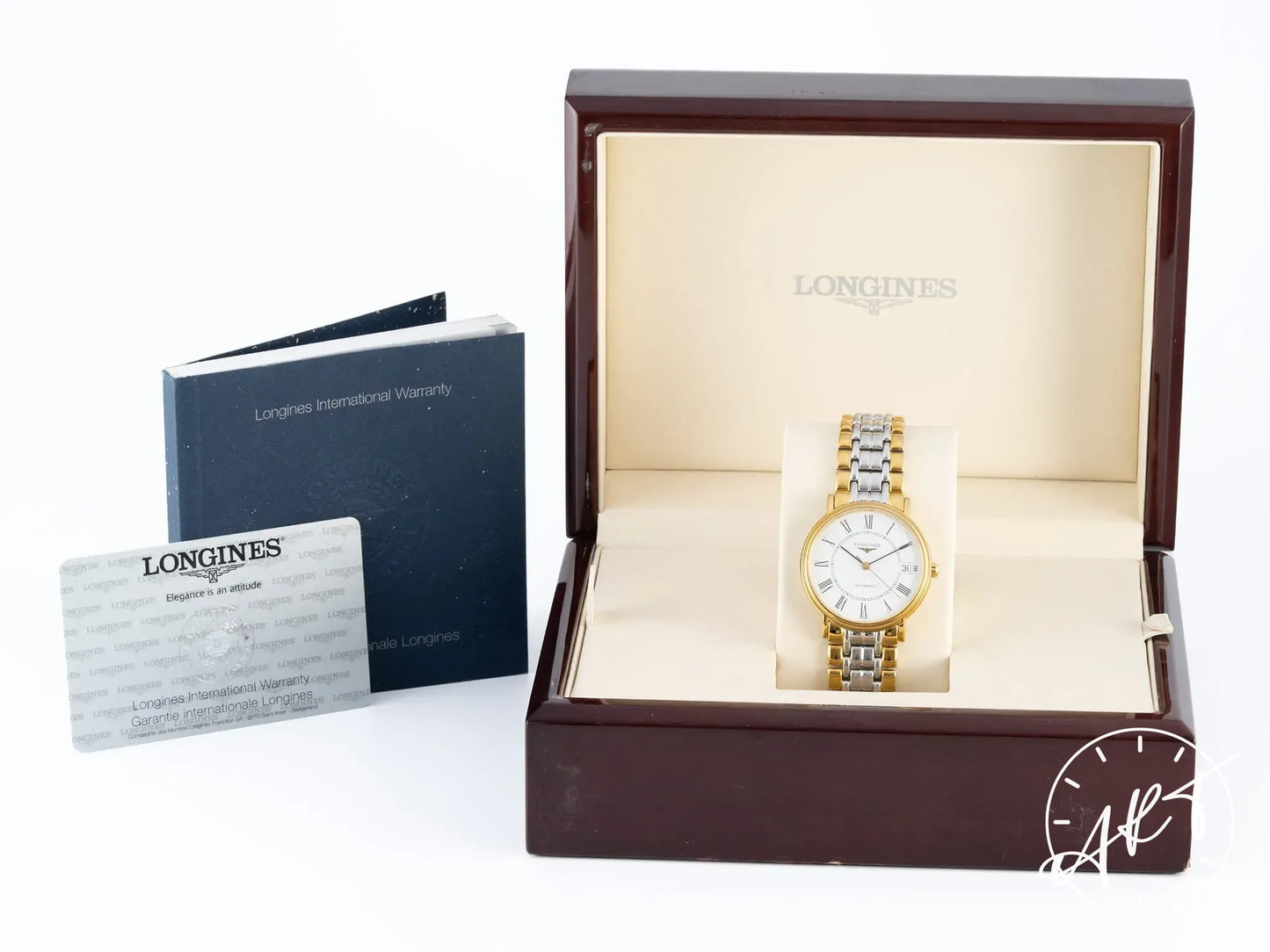 Longines Presence 35mm White Dial Stainless Steel Automatic Watch w/ B&P