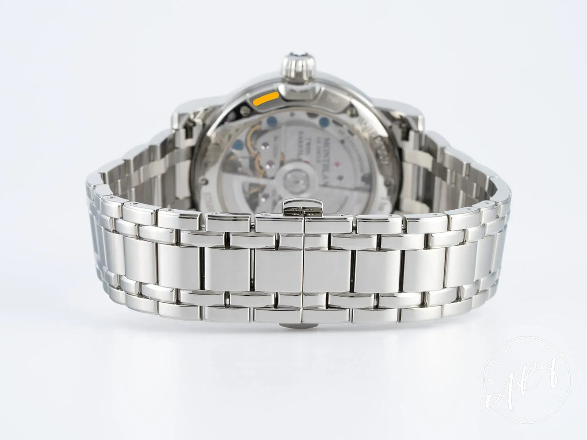 Montblanc Nicolas Rieussec White Dial Stainless Steel Auto Watch 111833 w/ B&P