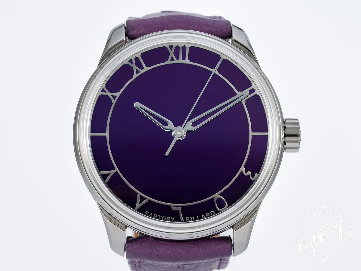 NEW Sartory Billard SB04 PIECE-UNIQUE Purple Dial SS Automatic Watch w/ B&P
