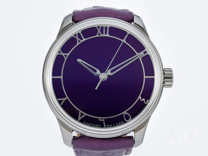 NEW Sartory Billard SB04 PIECE-UNIQUE Purple Dial SS Automatic Watch w/ B&P