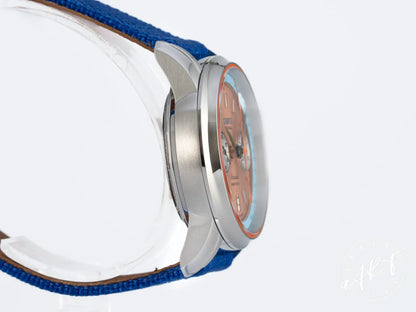 NEW Grone Moment Meter Salmon Dial SS Manual 300 Pcs Ltd Ed Watch w/ B&P