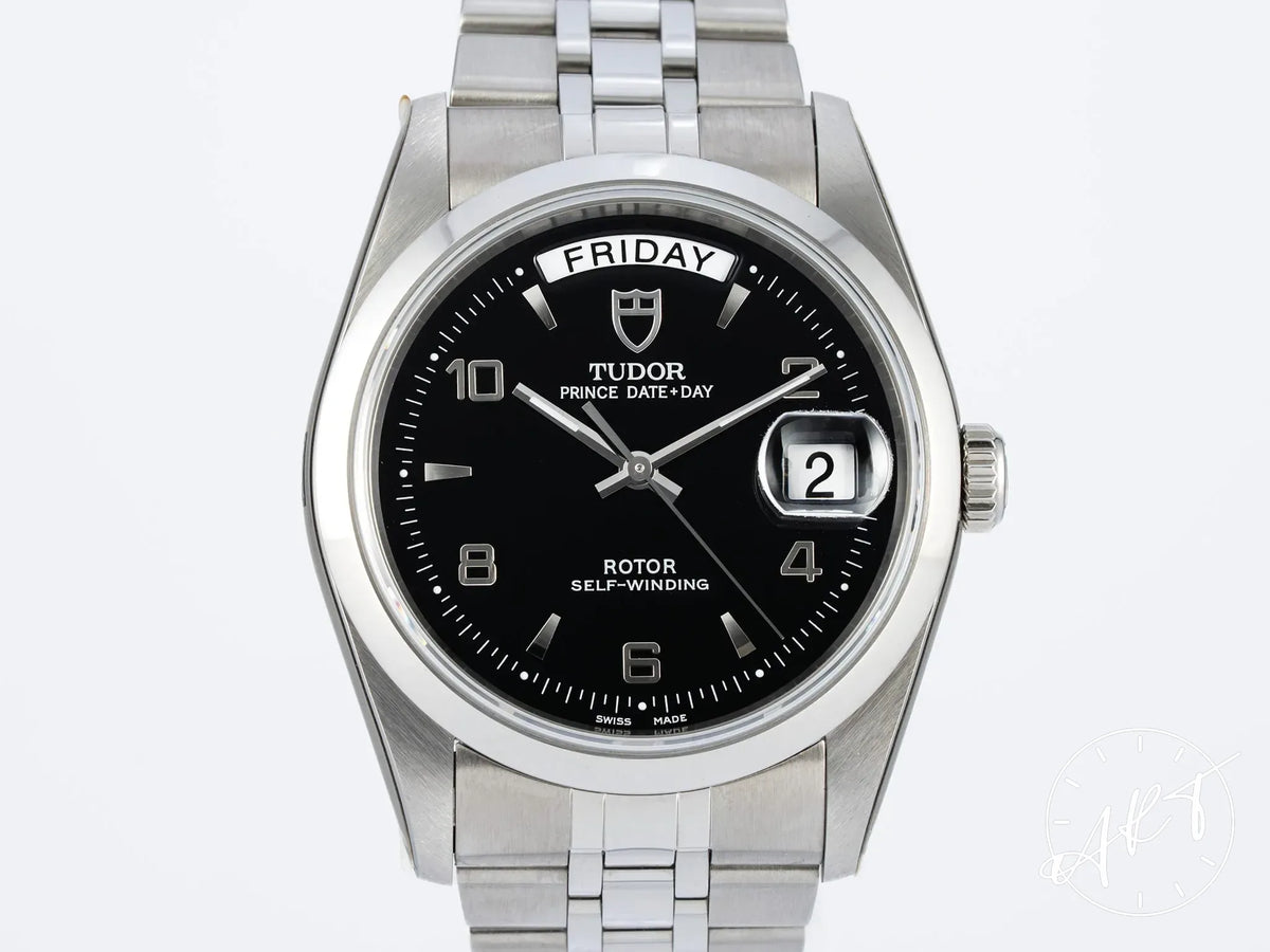 NEW Tudor Prince Day-Date Black Dial Stainless Steel Automatic Watch 76200