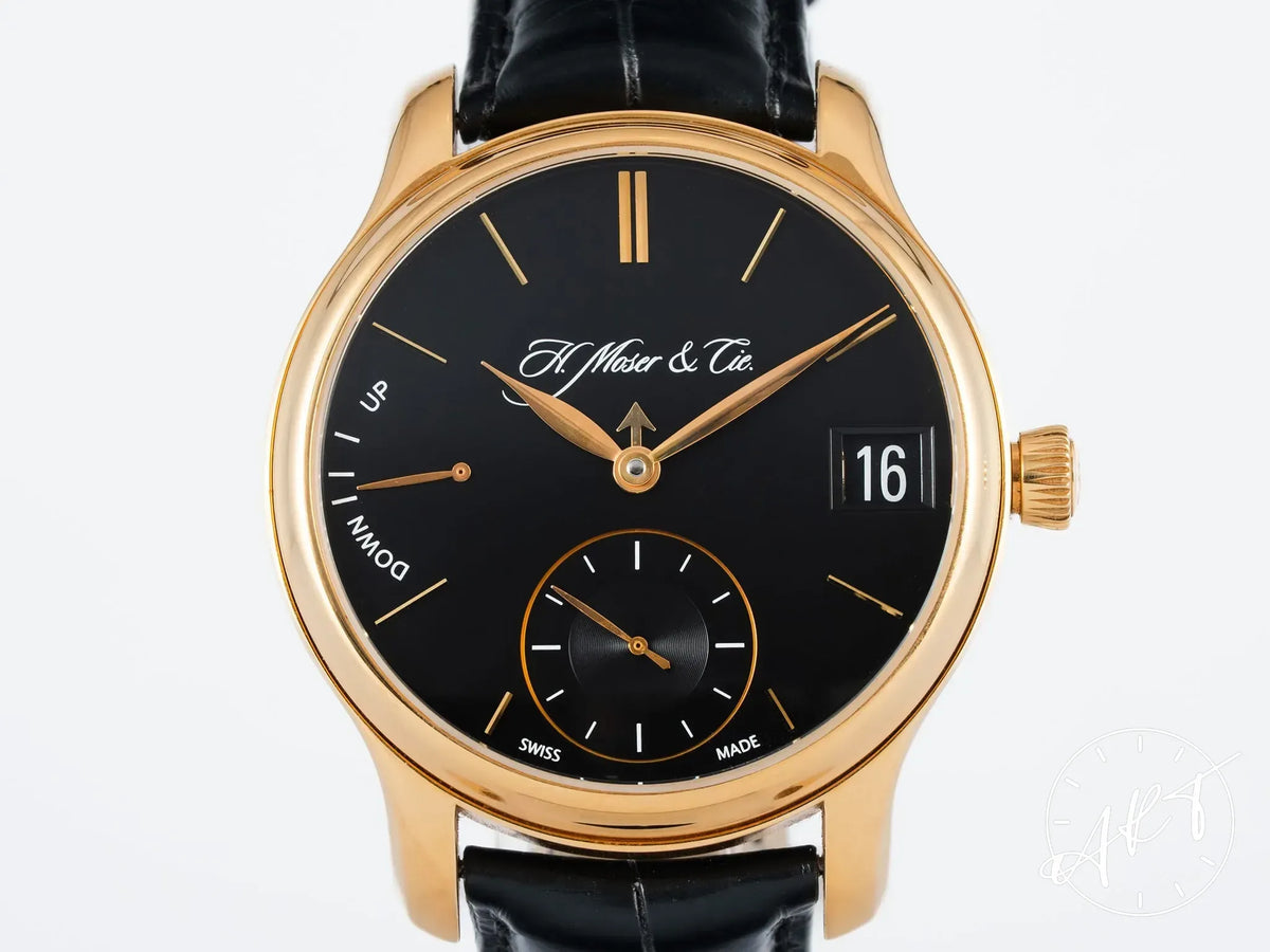 H. Moser & Cie. Endeavour Perpetual Calendar 1 Black Dial 18K RG Watch 341.501 BP