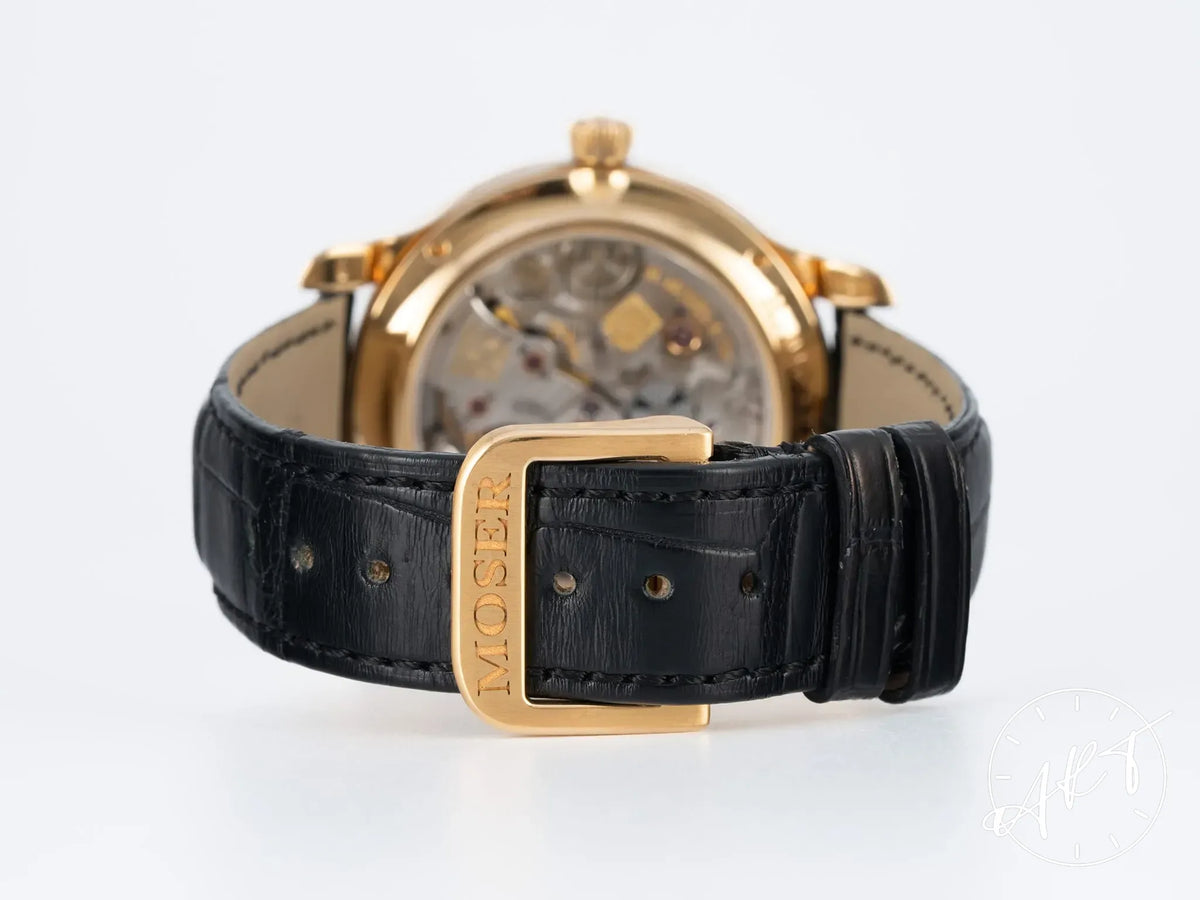 H. Moser & Cie. Endeavour Perpetual Calendar 1 Black Dial 18K RG Watch 341.501 BP