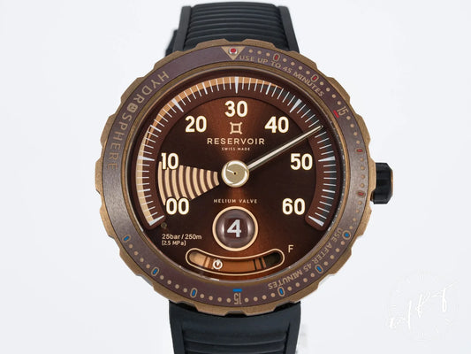Reservoir Hydrosphere Bronze x Revolution Jump Hour Bronze Ltd Ed Auto Watch w/ B&P