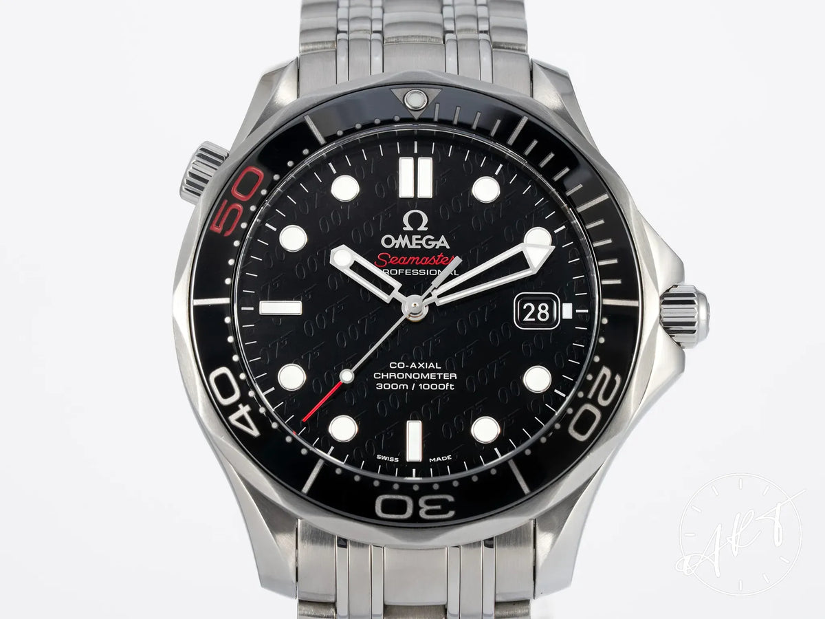 Omega Seamaster 300M Black Dial SS James Bond 50th Anniversary Diver Watch BP