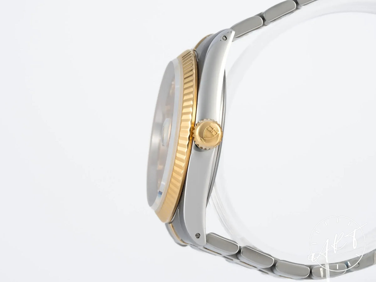 Tudor Prince Day-Date Gold Diamond Dial 18K Gold & SS Watch 76213 B&P
