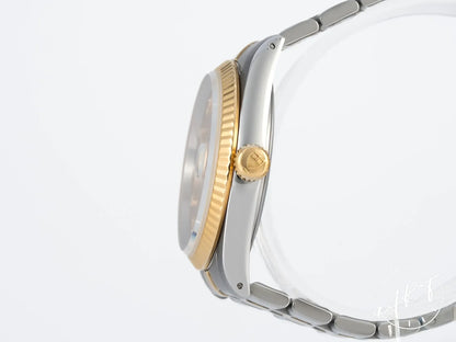 Tudor Prince Day-Date Gold Diamond Dial 18K Gold & SS Watch 76213 B&P