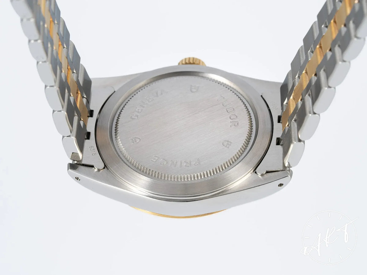 Tudor Prince Day-Date Gold Diamond Dial 18K Gold & SS Watch 76213 B&P