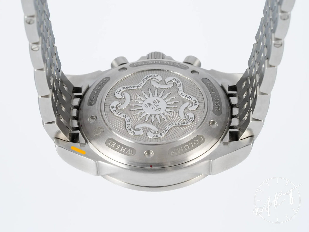 NEW Omega De Ville Co-Axial 41 Chronoscope White Dial SS Auto Watch w/ B&P