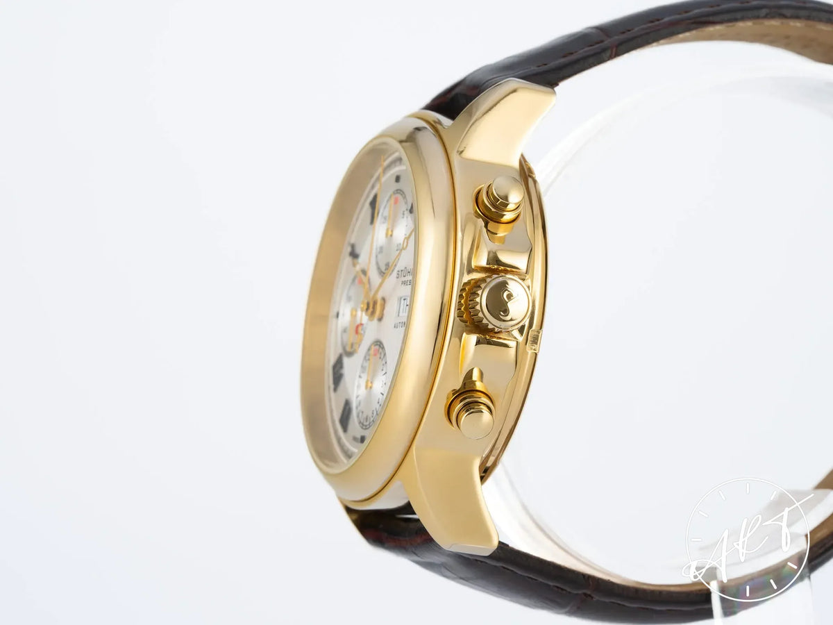 NOS Stuhrling Prestige Accolade 362 Silver Dial SS & Gold Plated Watch 362.333K2 BP