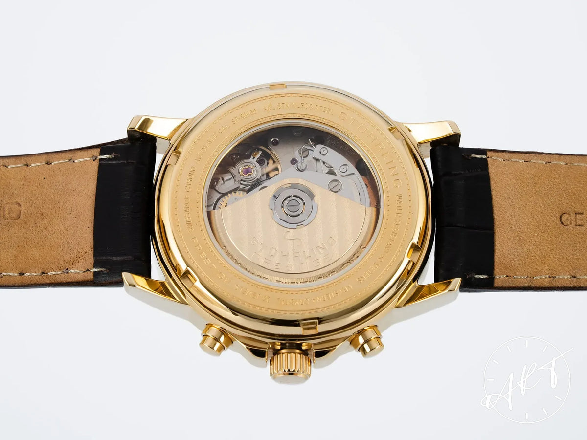 NOS Stuhrling Prestige Accolade 362 Silver Dial SS & Gold Plated Watch 362.333K2 BP