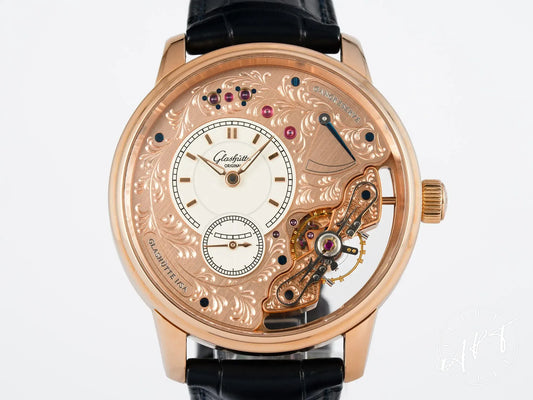 Glashütte Original PanoInverse RG & White Dial 18K RG Manual 25 Pcs Ltd Watch BP