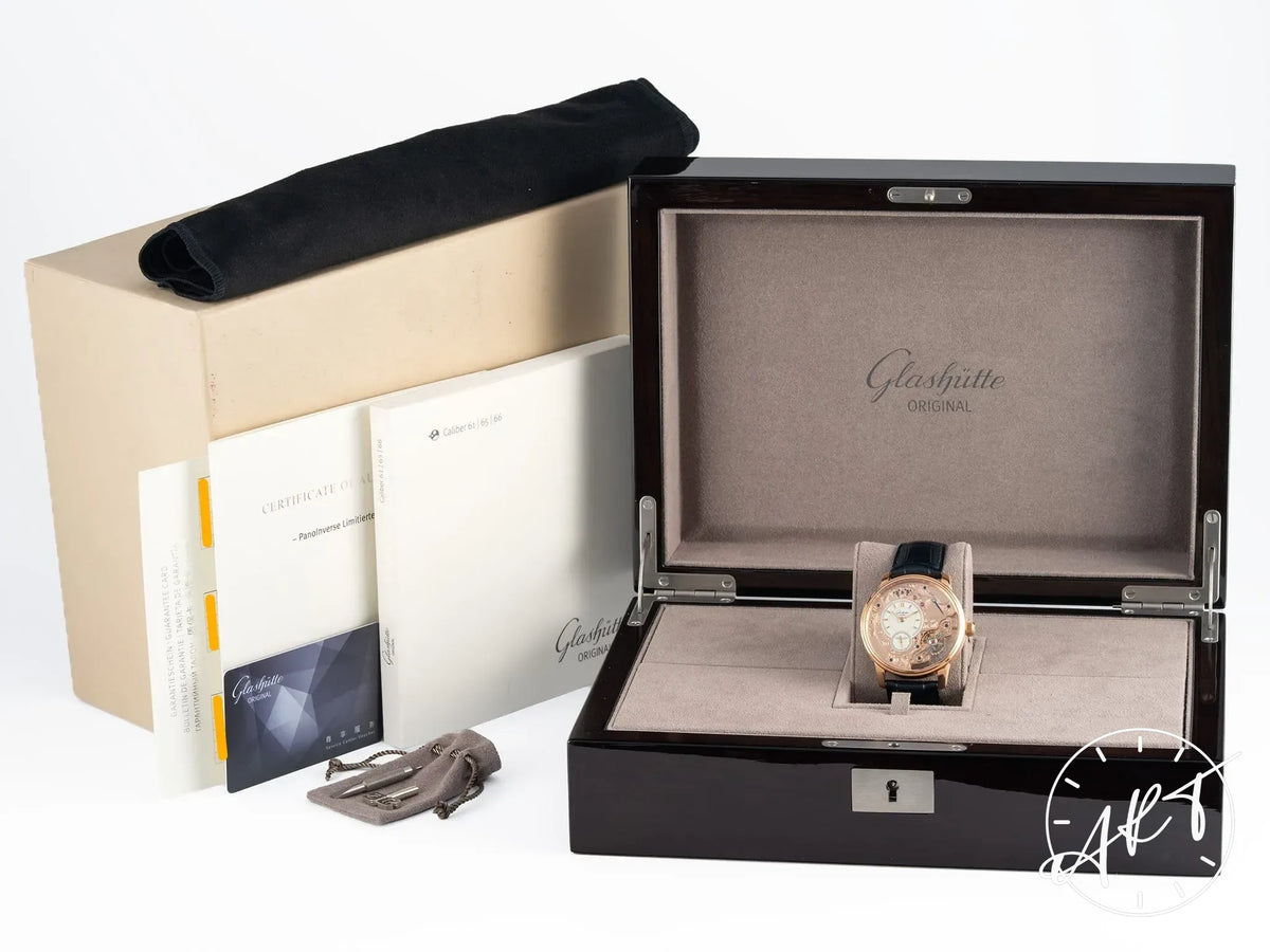 Glashütte Original PanoInverse RG & White Dial 18K RG Manual 25 Pcs Ltd Watch BP