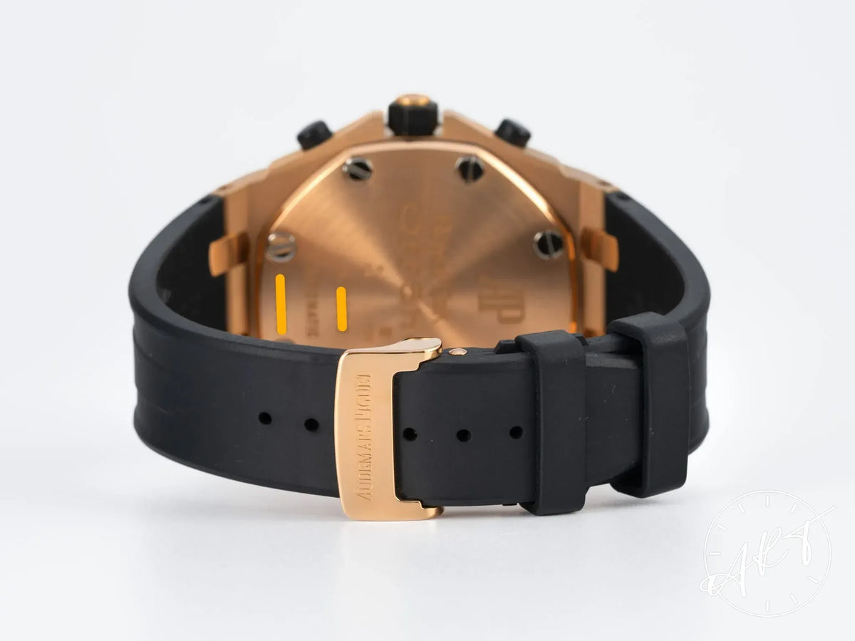 Audemars Piguet Royal Oak Offshore Black & Grey Dial 18K RG Auto Watch w/ B&P